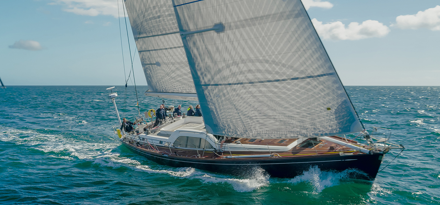 Coco De Mer Coco De Mer, a Swan 52 sailing upwind, in breeze, using Dart Sails